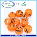 2016 new no extra wire 10LEDS outdoor String Chinese Lantern Inflatable Solar Halloween Pumpkin Decorations LED Light